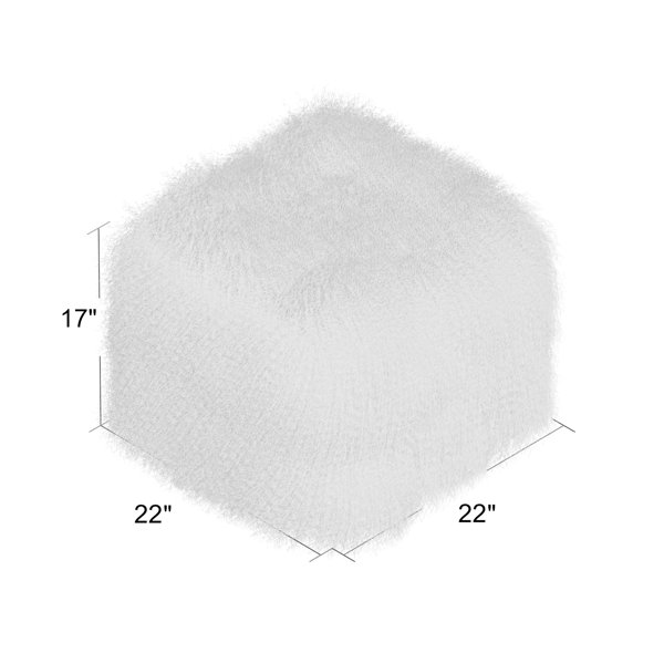 Foundstone™ Jaylon 22'' Wide Square Pouf Ottoman & Reviews Wayfair